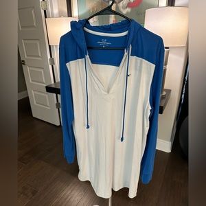 Vineyard Vines Hoodie Dress Beach Cover Up, X-Large